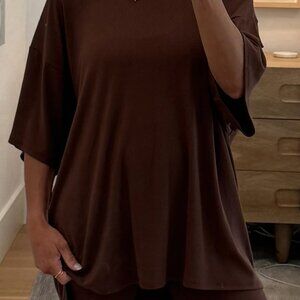 Talulah chocolate brown Novi set // L // shorts only